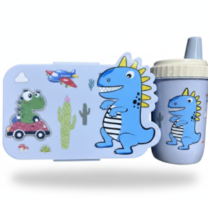 taper con vaso dino azul